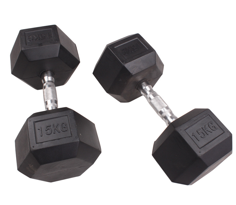 fitness factory home gym equipment free weights 25 lbs dumbbells set hex dumbbells gym set rubber coated hexagon dumbbells