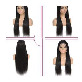 straight human hair wig Swiss Lace density Brazilian Virgin Hair 360 Full Lace 10A Grade deep curly with natural color