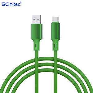 New Material USB Cable rubber silicone Type A to micro usb type c cable fast charging for mobile smart device