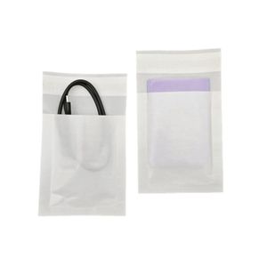 Custom 100% recyclable  biodegradable glassine paper bags waxed paper bags for clothing packaging