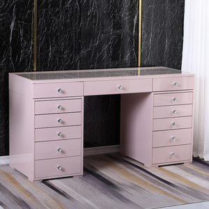YIFAN high quality pink dressing table Large storage space 13 drawers Use in living room and bedroom