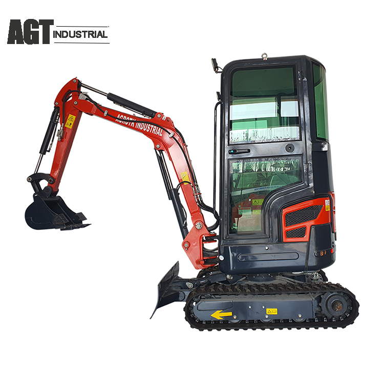 10.2kw diesel 1.8ton AGT Mini Excavators Kubota engine piston pump mini excavator   with Side wing AGT diesel digger