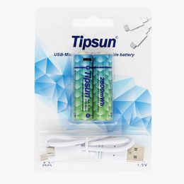 New style micro battery usb AA batteries li-ion rechargeable 1.5v 1850mAh/2800mwh