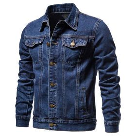 MDJ001 ODM OEM casual streetwear mens denim jacket cotton jeans coat plus size men's jackets denim jacket men
