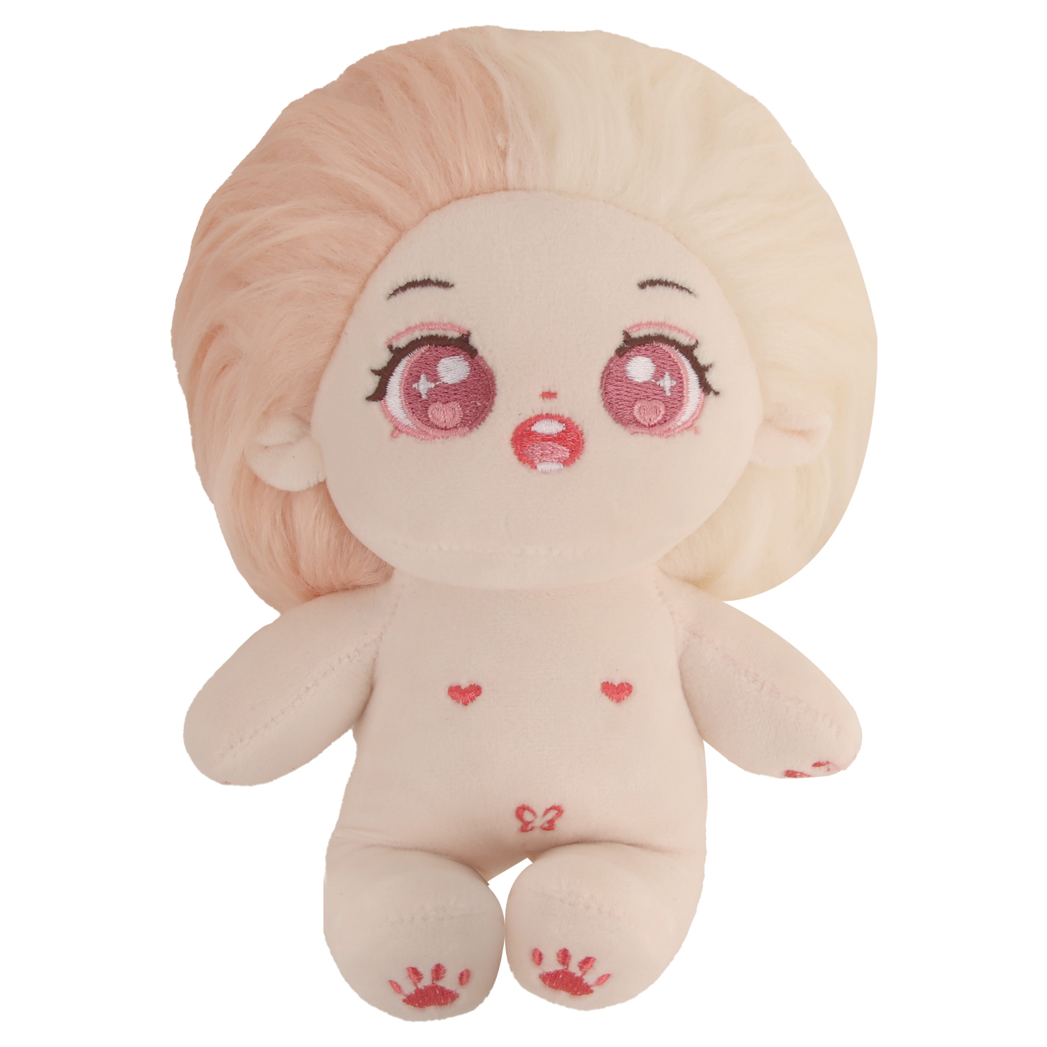 Soft Doll Washable Cotton Loveable Two-color Hair Smart Star Eyes Happy Small Expression Role-playing Toy