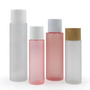 Custom Logo Color Printed Plastic Bottle Transparent Matte Perfume Shampoo Cosmetic Packaging Bottle Wholesale
