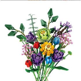 999PCS/set  Flower Bouquet Building Kit  A Unique Flower Bouquet and Creative Project for Adults
