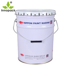 5gallon 20L tin pail tapered metal chemical paint bucket w/out handle lug cover
