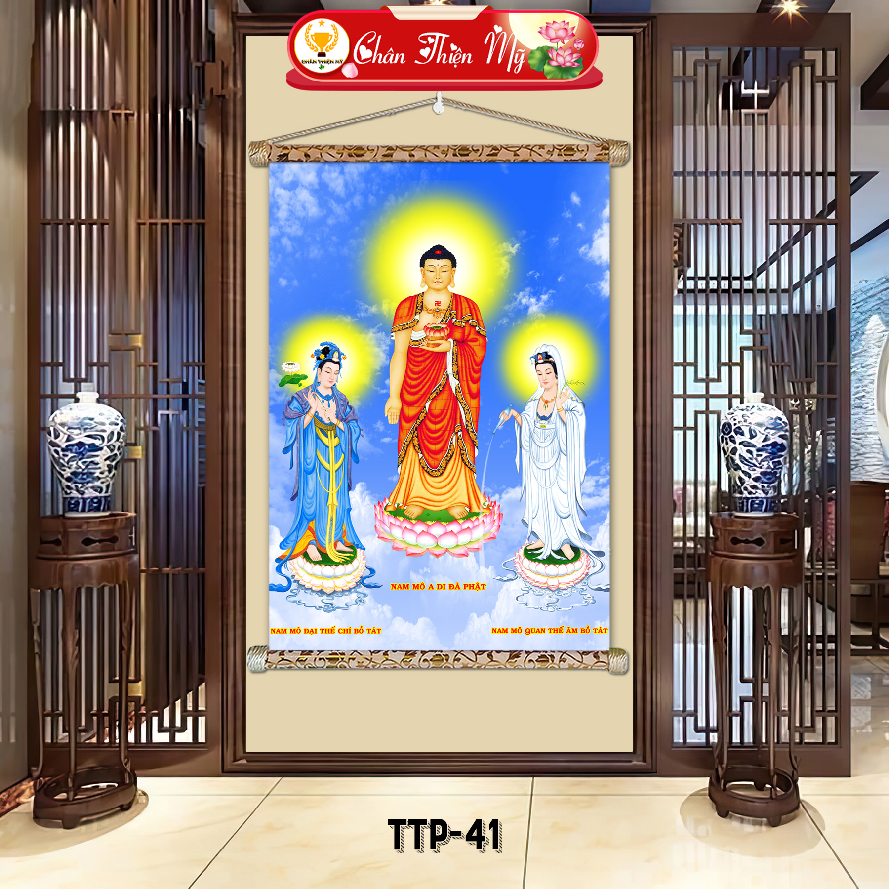 Buddha painting framed wall art for living room decoration custom canvas poster
