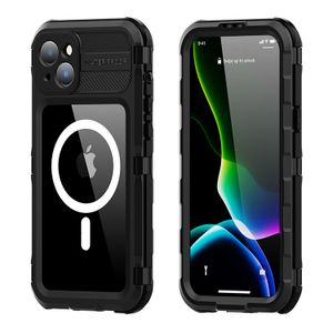 SHELLBOX Underwater Aluminum Alloy Waterproof Dive Protective Housing Case For iPhone 15 Plus With Built-in Screen Protector
