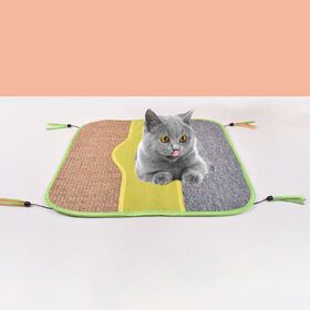 Cat scratcher mat natural sisal cat grinding claws cat playing 2 in 1 pet pad scratcher rug