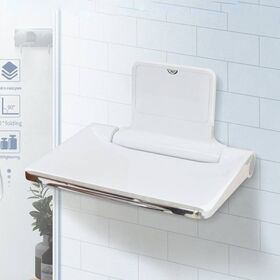 White waterproof folding chair wall mounted bathroom shower seat for elderly