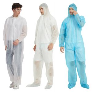 Factory price disposable coverall 40gsm protective work clothing full body disposable coveralls Hooded for workplace use