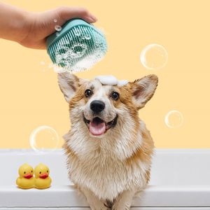 Pet Cleaning & Bathing Product Silicone Bath Brush for Dog Hair Removal and Cat Shower Grooming Indoor Pet Interactive