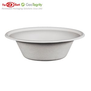 Biodegradable Disposable Molded Fiber Paper Pulp Molding Soup Salad Sugarcane Bagasse Bowl With Lid