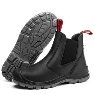 JIANKUN CE waterproof microfiber leather steel toe safety security boots work protective non slip high cut shoes for men