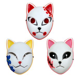Ghost festival glowing masked  ghost slayer  cold light  fox anime cartoon Tanjirou acting Cosplay