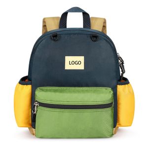 Classic Unisex Waterproof School Backpack Cute Candy Color Kindergarten Bookbag with Side Pocket for Boys Girls Preschoolers