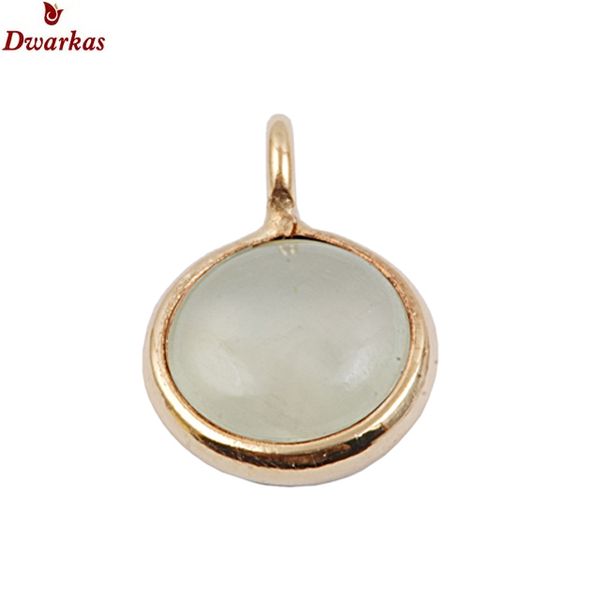 Men's natural prehnite pendant charm sterling silver 925 bezel setting drop cabochon stone handcrafted Indian gemstone jewelry