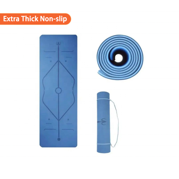 Eco Friendly Custom High Quality Non Slip Thick Foldable Esterilla Tappetino Tapis De Matt Print Logo Floor Tpe Gym Yoga Mats