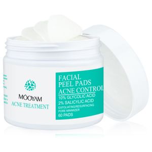 Glycolic Acid Exfoliating Serum Face Peel Pads Anti-Aging Anti-Acne Moisturizing Whitening Skin Care 60Pads Facial Peel Pads