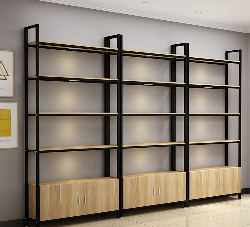Zhengzhou Xinda Exhibition Props Co., Ltd. High Quality Full Shop Customization Supermarket Wood Shelves for Retail Store Customized Gondola Supermarket Stand Store Shelf