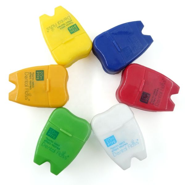 Teeth shape round shape PTFE yarn oral care dental floss mints waxed