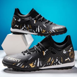 Men's Durable Synthetic Upper Turf Soccer Futsal Sneakers Indoor Outdoor Rubber Running Soccer Shoes For Man