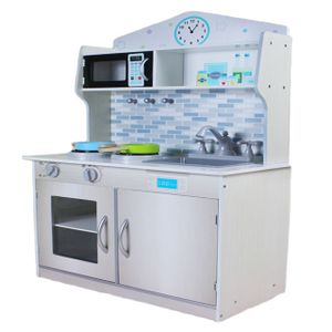 2023 Fashion European Wooden Kitchen Set Kids Pretend Play Toys China Factory Supply Best Price Custom Made