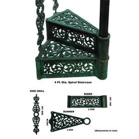 top quality outdoor cheap iron cast iron spiral staircase used spiral staircase for sale Bulk Product Handmade