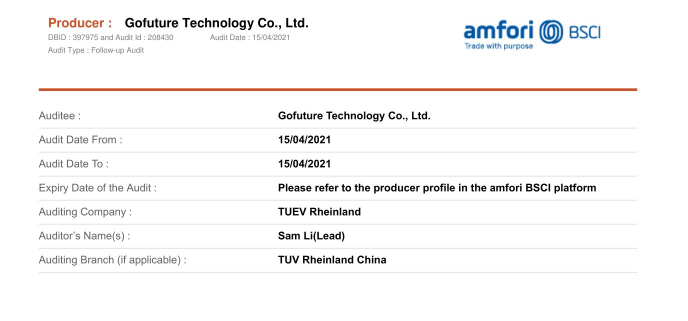 Shenzhen Gofuture Technology Co., Ltd. Dash Cam