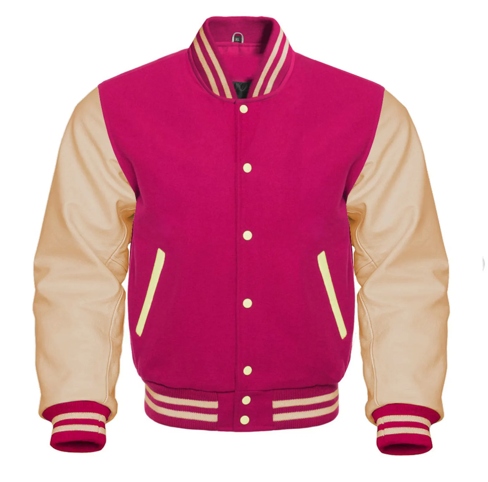 TACKER SPORTS 2024 Custom Men's Varsity Jacket Melton Wool Body Cowhide Leather Sleeve Letterman Bomber Design Embroidery Chenille Patches