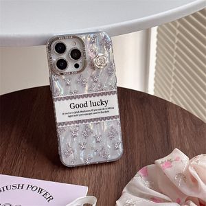 Shell pattern floral 3D camellia phone case cover for iPhone 15 Promax 13/14 flower phone case 11/12 female ins fashion