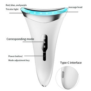Electric V Face & Neck lifting massager face sculpting double chin remover machine with light therapy and Heating vibration