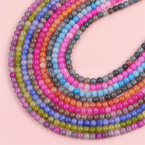Wholesale 8mm Round Loose Glass Beads in bulk Handmade Crackle Crystal Lampwork Glass Beads for Bracelet DIY