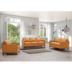 3 2 1 Luxury Full Real Italian Leather modern sofa