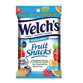 Welch's Fruit Snacks Mixed Fruit Gummy Candy Gluten Free 5 oz Bags (Pack of 12)