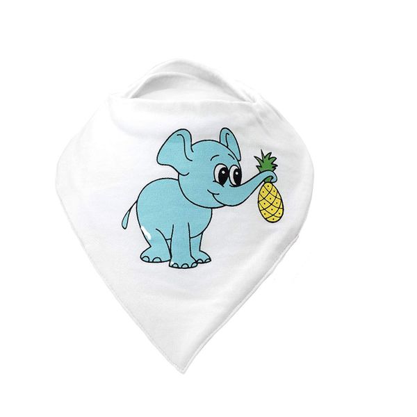 Adjustable Baby Bibs Muslin Newborn Solid Elephant Print Soft Triangle Towel Burp Feeding 100% Cotton Baby Bandana Drooling Bibs