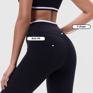 Legging For Women Wholesale Hip Lifting Push Up Yoga Pants Moisture Wicking Yoga Leggings Comfortable Striped Line Yoga Leggings
