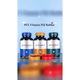 Wholesale Empty Labels 200ml 300ml Pharmacy Pharmaceutical Plastic Vitamin Capsule Container PET Pill Organizer Bottle