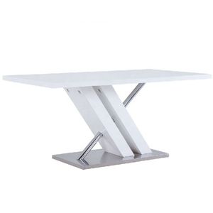 Nordic Modern Luxury Home Furniture Restaurant Dinning Room Table MDF Top With X Leg Dining Tables