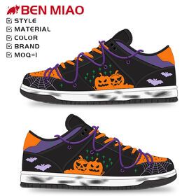 Halloween Custom Sneakers With Logo Casual Shoe Supplier Manufacturer Made in China Customized Sports Shoes