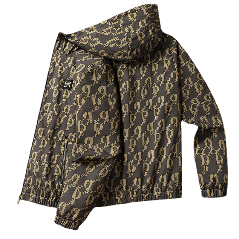 Comfortable and high-quality contrasting color versatile men's hooded jacket with plush insulation outdoor jacket