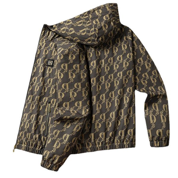 Comfortable and high-quality contrasting color versatile men's hooded jacket with plush insulation outdoor jacket