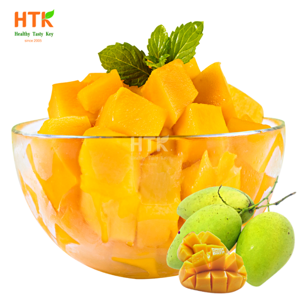 Frozen MANGO Cubed Chunks CAT CHU/KAEW fresh fruit mango product IQF by HTK Food factory Vietnam for Food & Beverage Ingredients