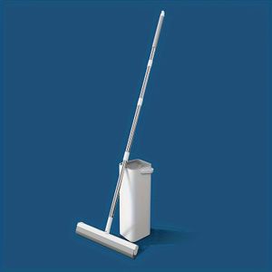 Eco-Friendly ABS Dry/Wet Two-in-One Sponge Squeegee Mop Easy Magic Squeeze Function Effective Floor Cleaning Aluminum Home