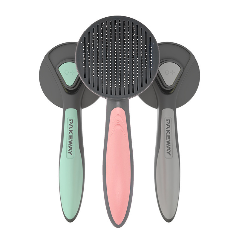 Qingdao Kubo Import And Export Co., Ltd. Supplier wholesale new hot cat hair self-cleaning needle to remove floating hair comb pet cleaning grooming products