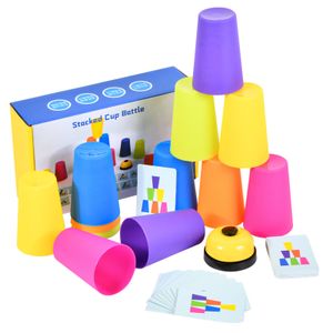 COMMIKI Early education interactive board game 6 months baby sensory toys stem Stack cup toy children play stack cup