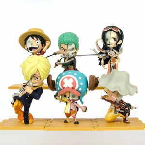 New Design PVC 8-10CM Half Anatomy Luffy Sanji Robin Nami Usopp Zoro Chopper Skeleton Figure Toys Straw Hat Pirates one pieces