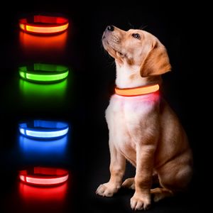 Pet Collar Usb Rechargeable Light Up Perros Led Flashing Pet Dog Collar